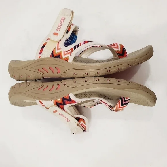 NEW Skechers Reggae - Zig Swag Womens Sandal Natural - Picture 3 of 5